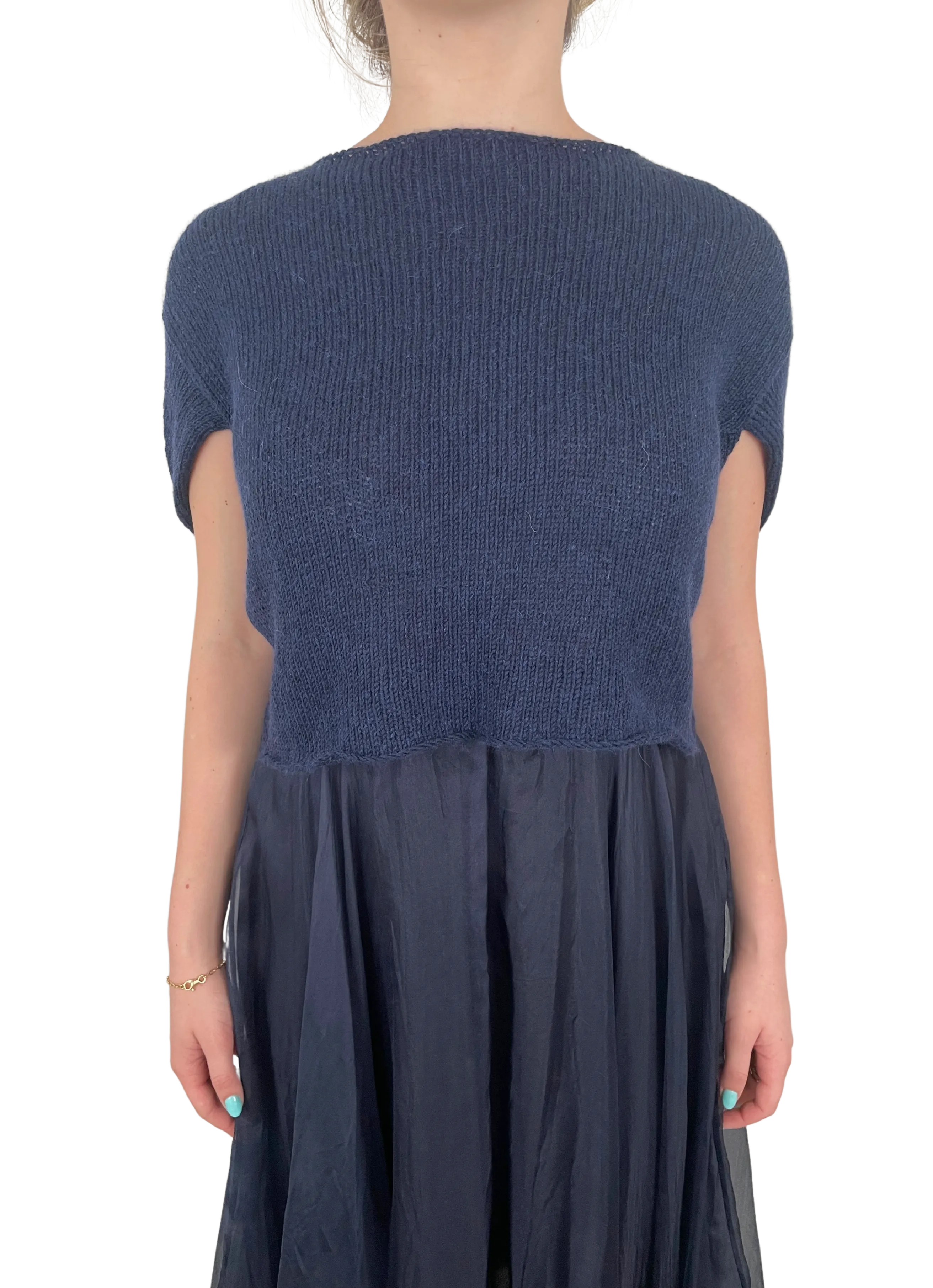 Cotton Sweater in Navy