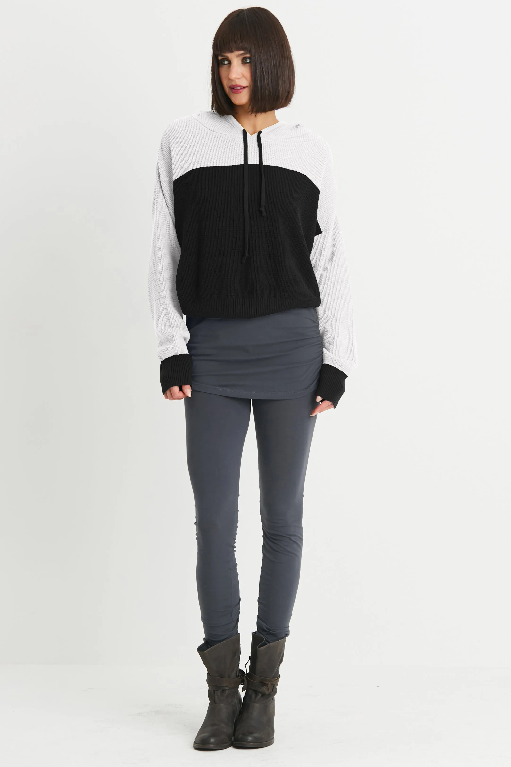 Cotton Waffle Hoodie