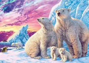 Craft Buddy "Polar Bear Family" Framed Crystal Art Kit, 40 x 50cm