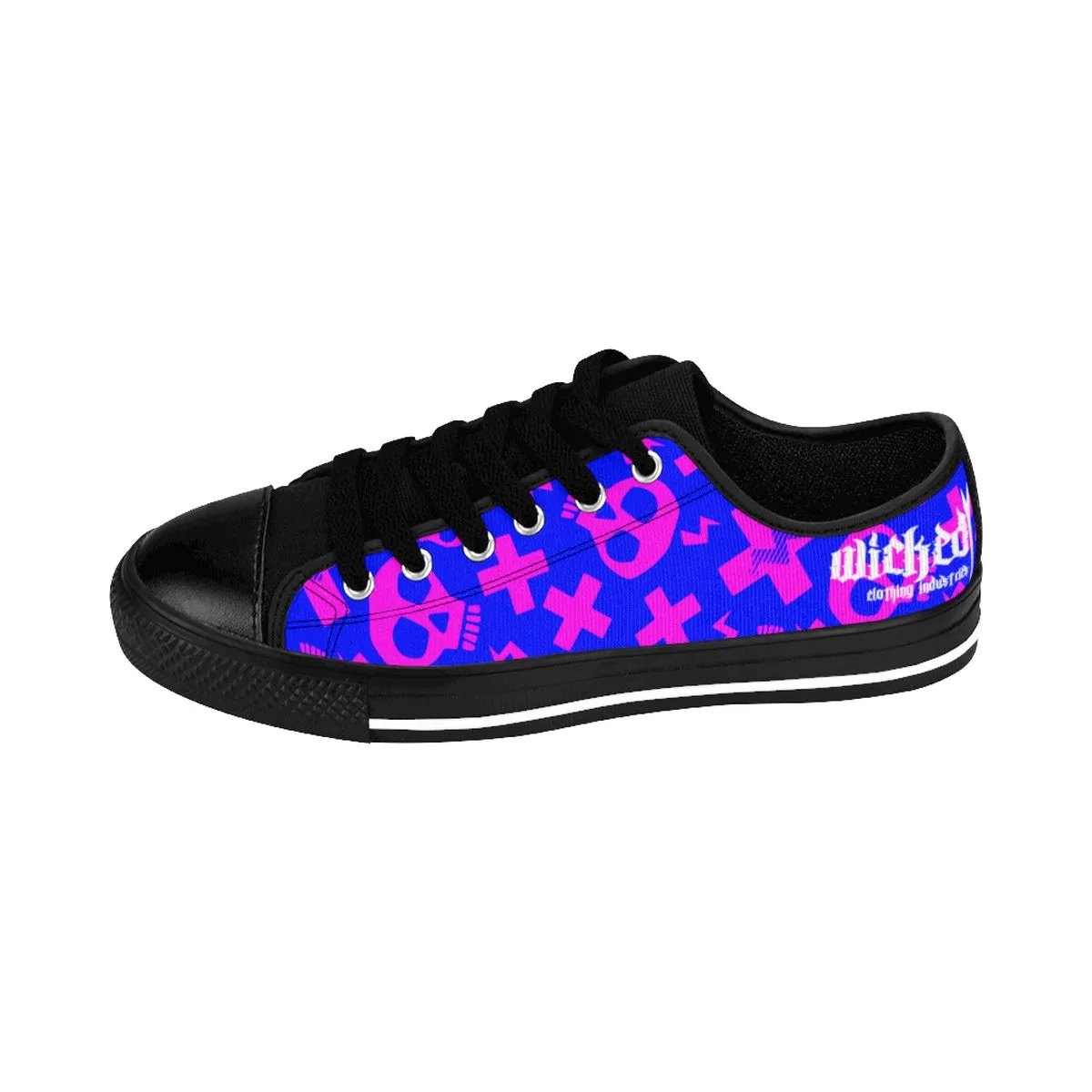Crazy Skulls II/Pink and Blue/ Women's Sneakers