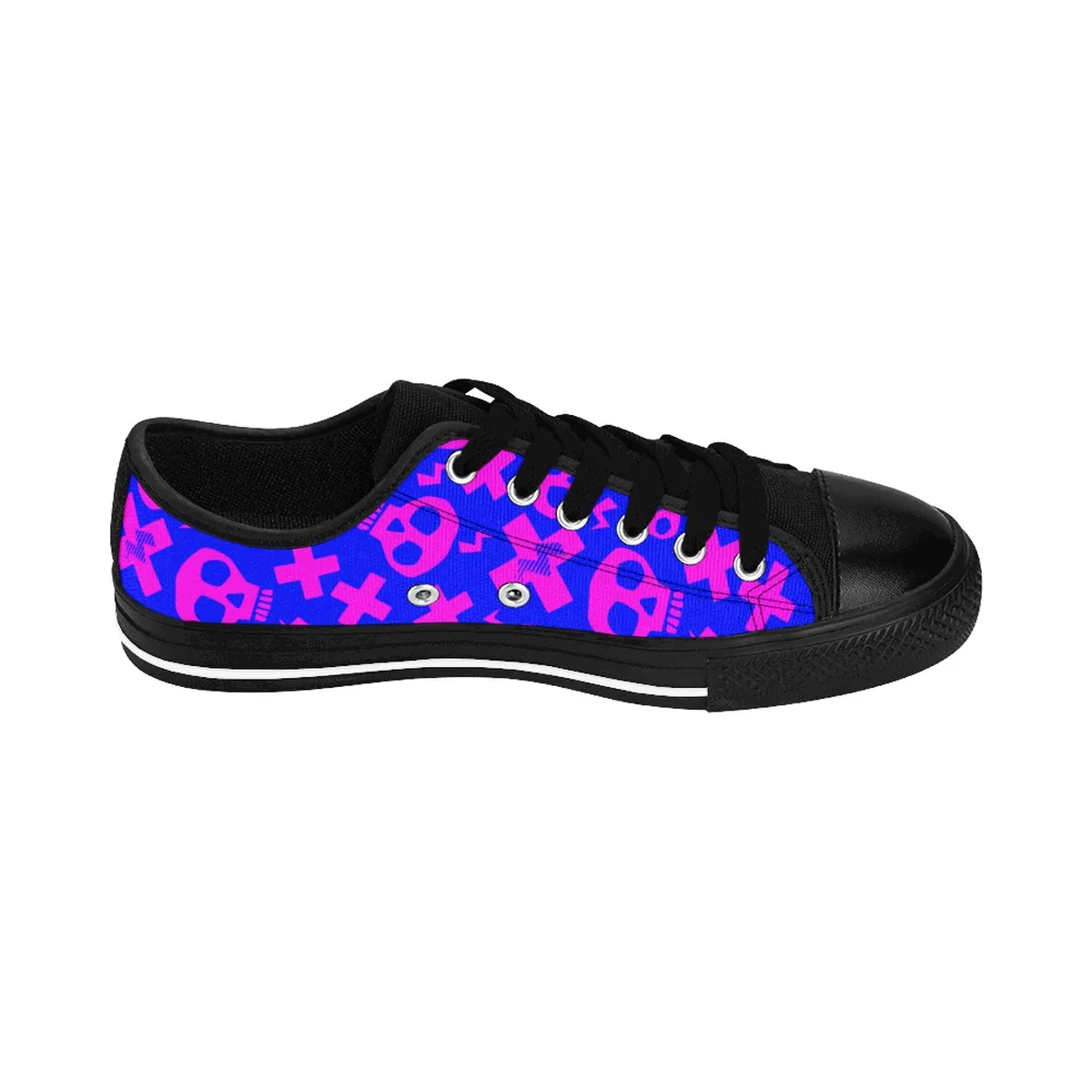 Crazy Skulls II/Pink and Blue/ Women's Sneakers