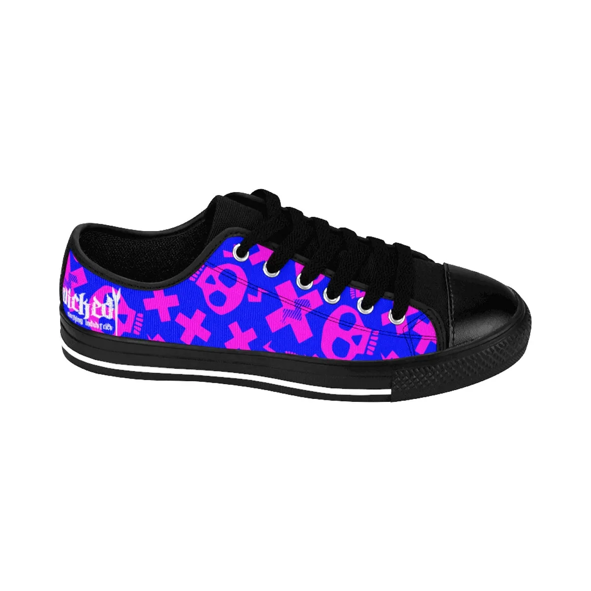 Crazy Skulls II/Pink and Blue/ Women's Sneakers