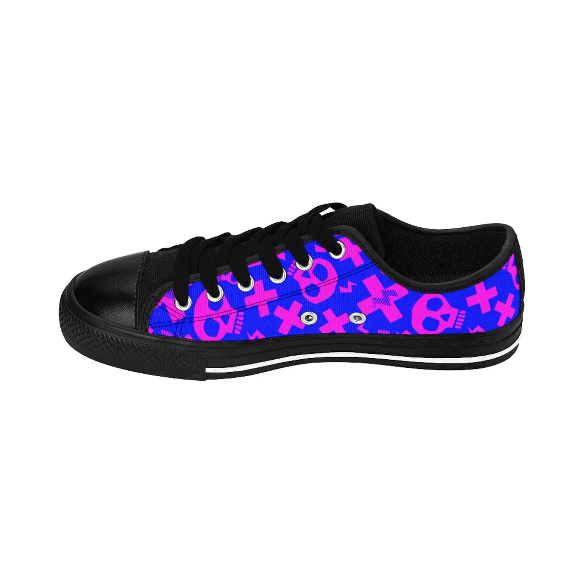 Crazy Skulls II/Pink and Blue/ Women's Sneakers