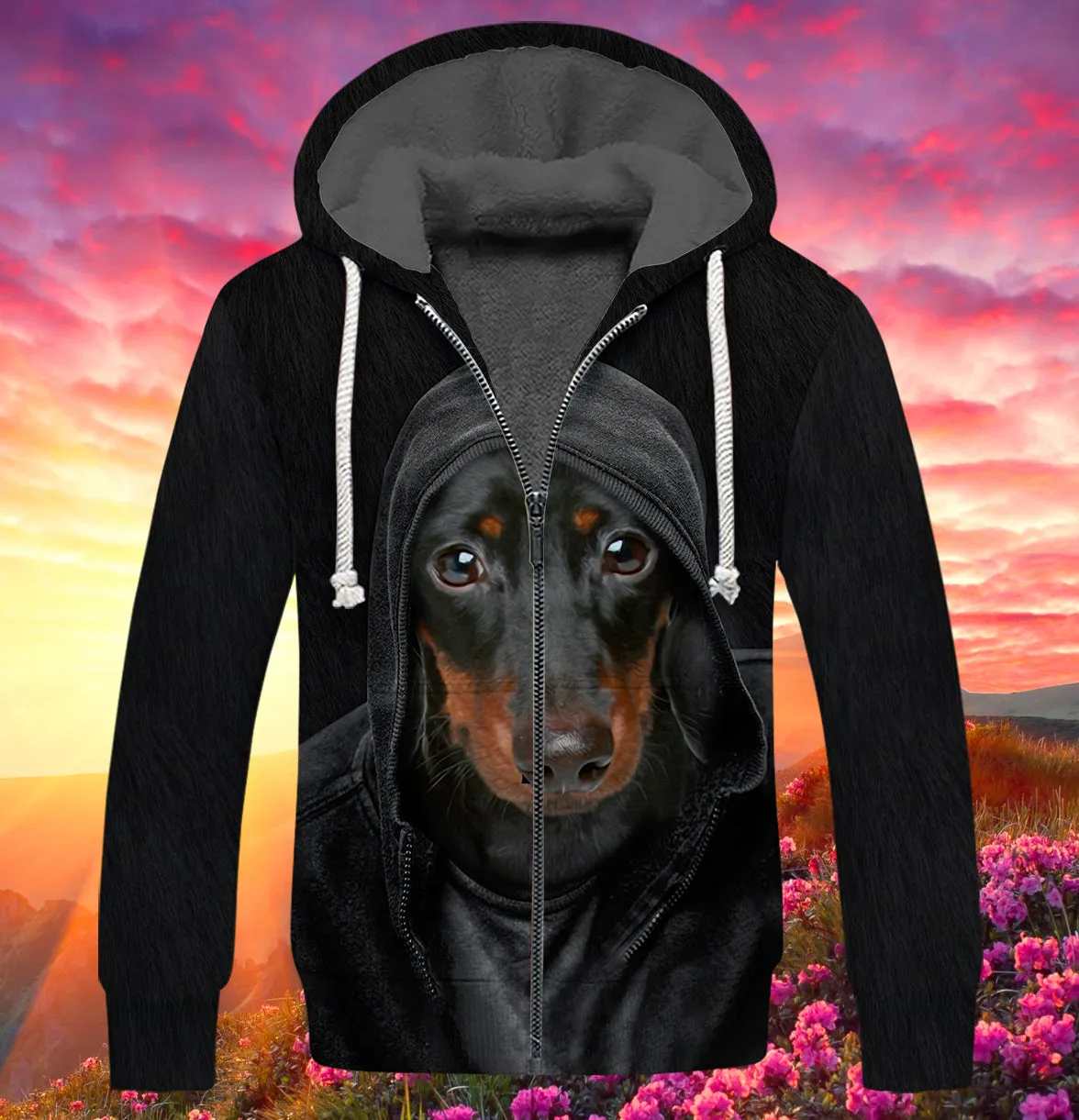 Dachshund Full Black 3D Full Print Shirts