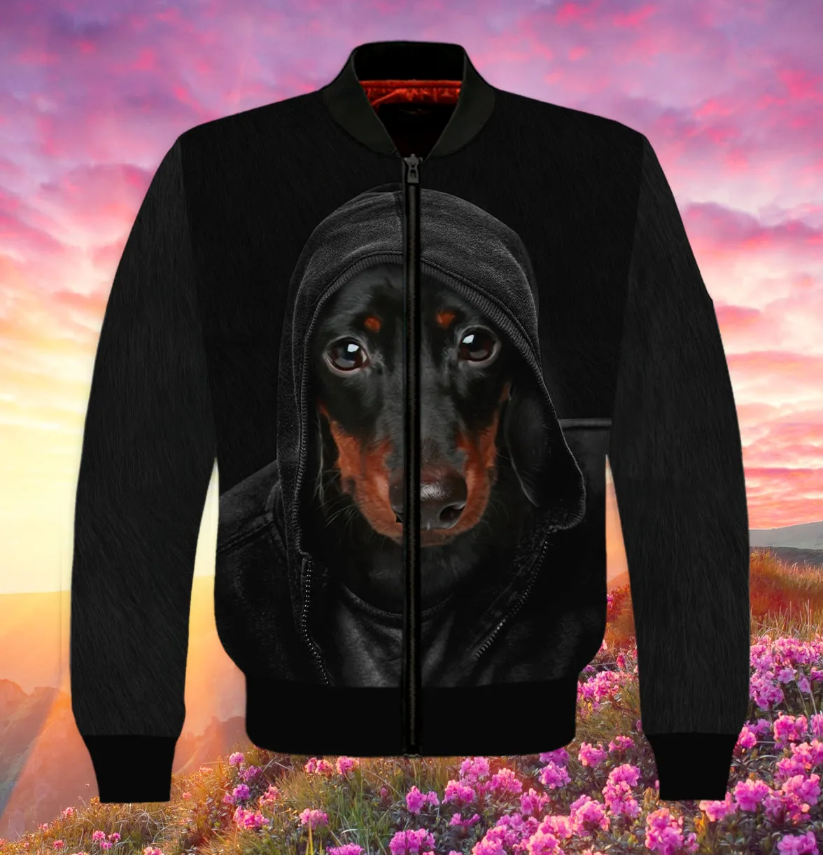 Dachshund Full Black 3D Full Print Shirts