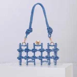 Diamond Clear Acrylic Box Evening Clutch Bags