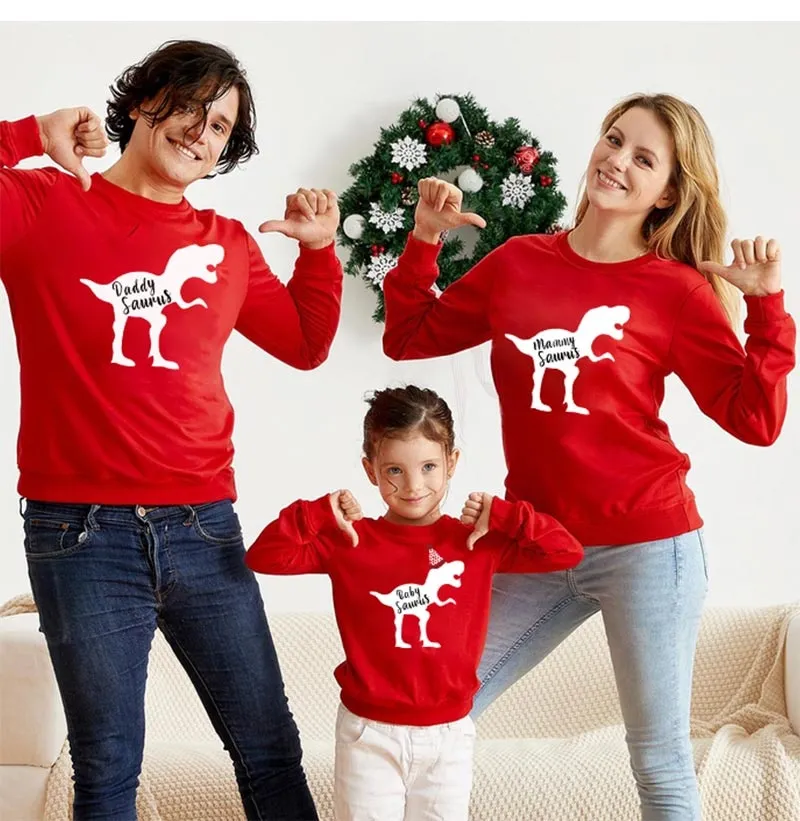 Dinosaur Family Matching Sweatshirts