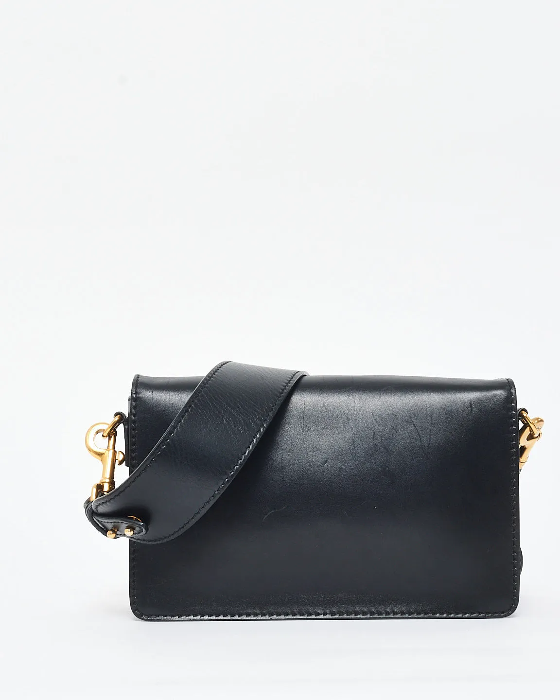 Dior Black Leather Logo Revolution Crossbody Bag