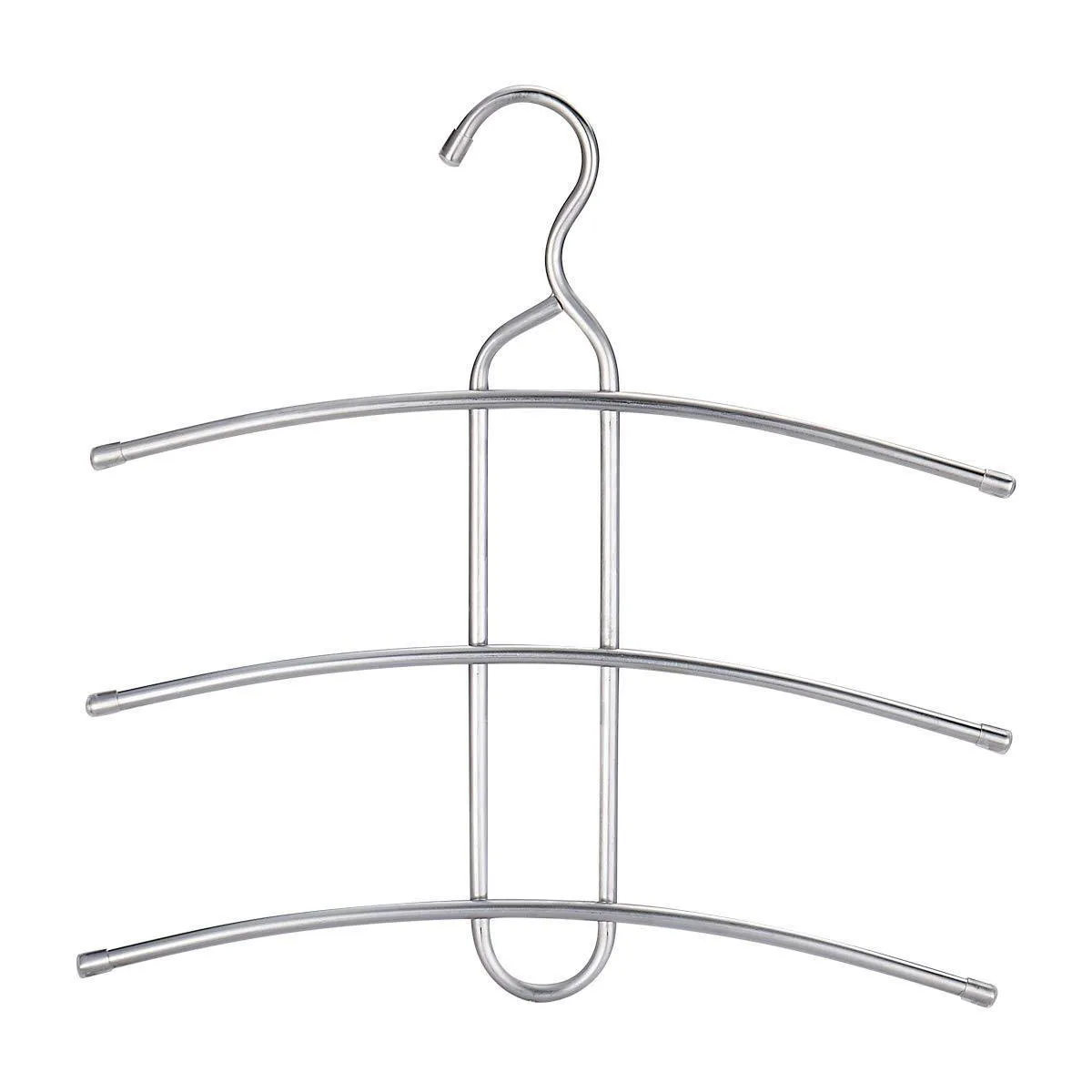 DOIOWN Multipurpose Stainless Steel Closet Hangers Blouses Shirt Dresses Scarf Hangers Organizer (Set of 3, Non-Slip) (3-Pieces)