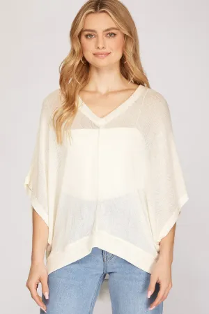 Drop Shoulder Knit Top