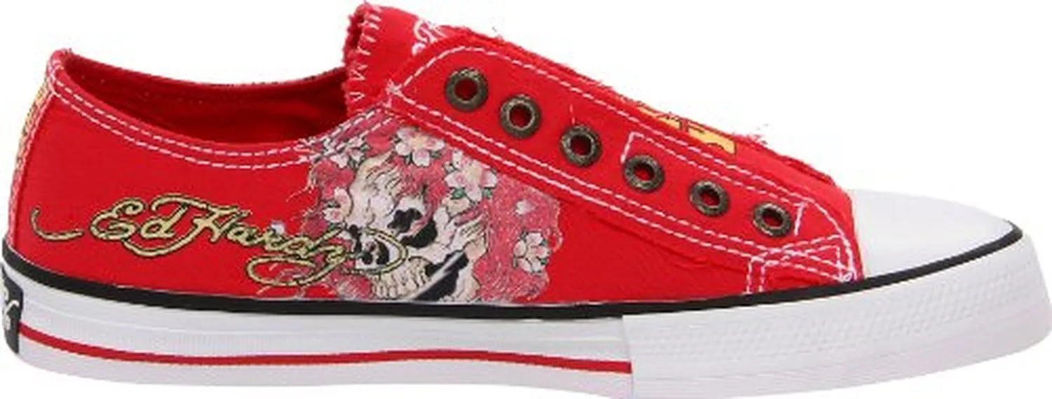 Ed Hardy Women's Low Rise Fashion Sneaker,Red-11SLR102W,6 M US