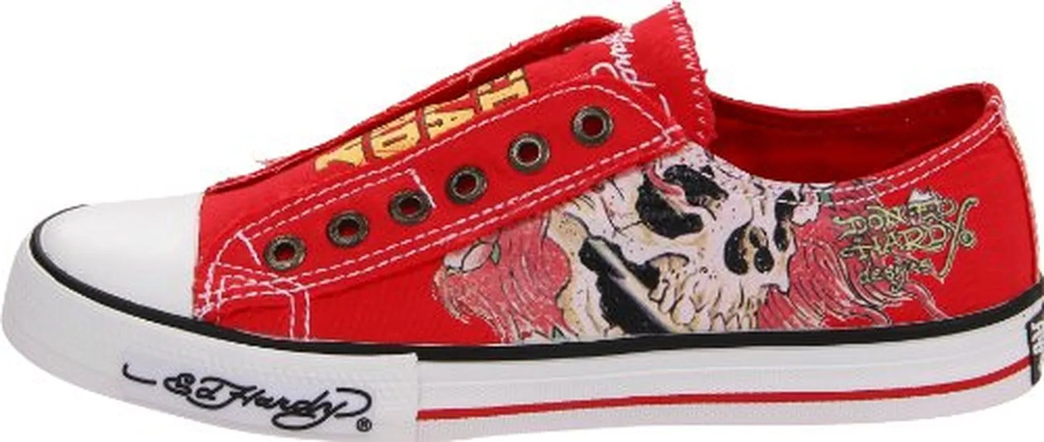 Ed Hardy Women's Low Rise Fashion Sneaker,Red-11SLR102W,6 M US