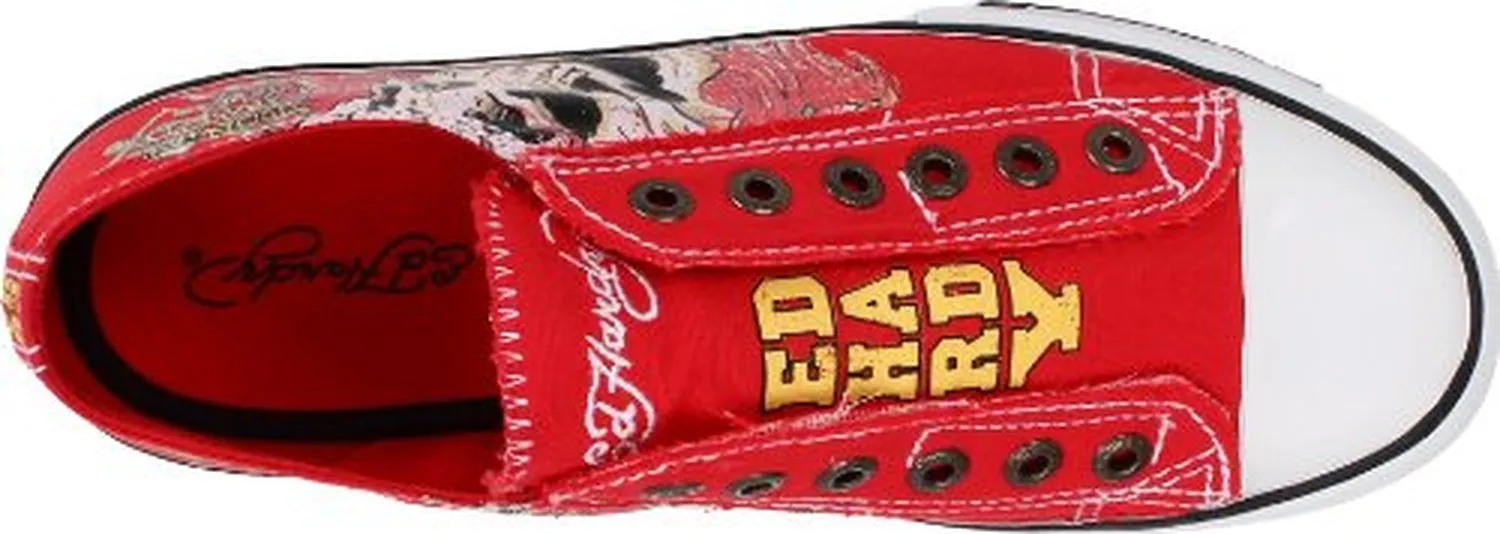 Ed Hardy Women's Low Rise Fashion Sneaker,Red-11SLR102W,6 M US