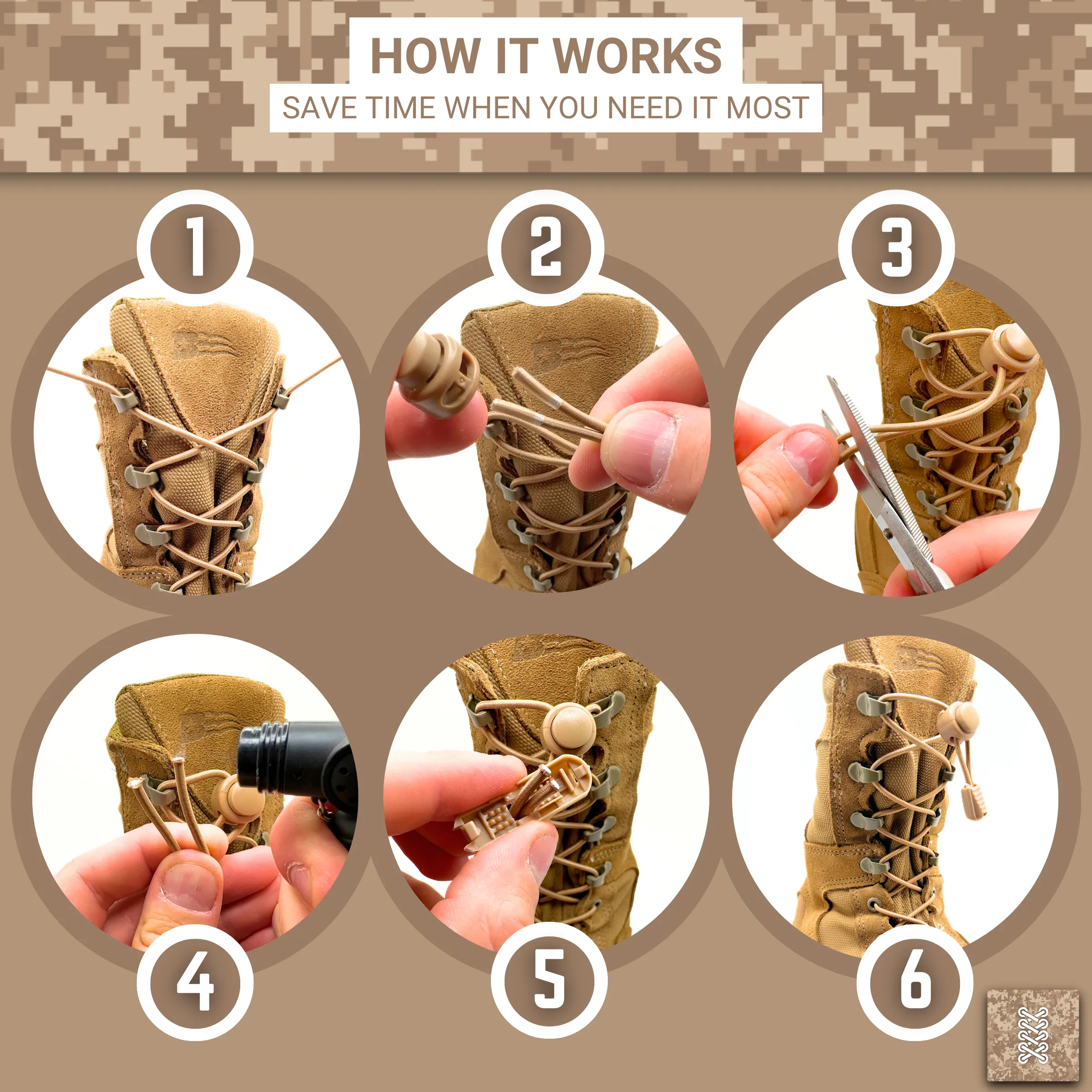 Elastic Combat Bootlaces