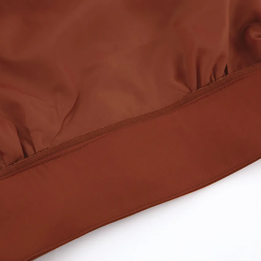 Elegant V-neck Lantern Sleeve Button Shirts