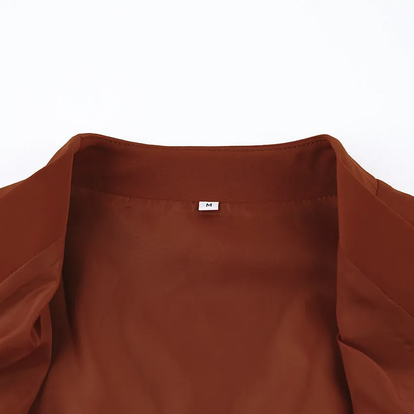 Elegant V-neck Lantern Sleeve Button Shirts