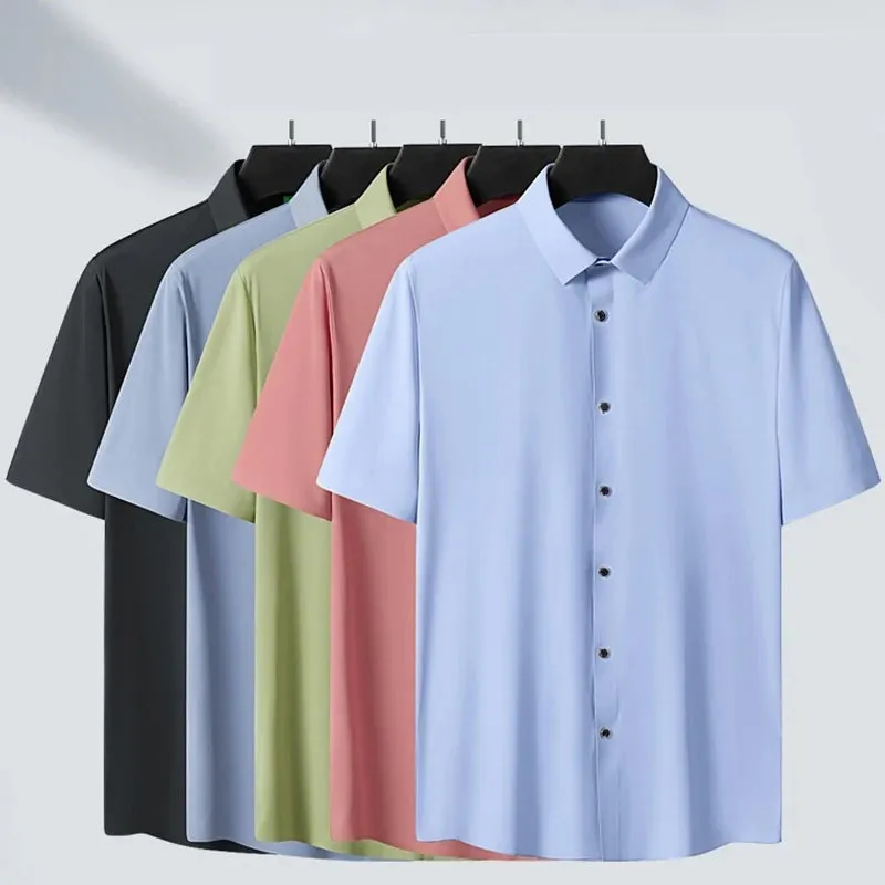 Eleganz in Seide: EliteMode Herren Kurzarm Sommerhemd