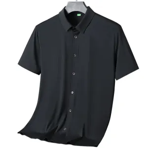 Eleganz in Seide: EliteMode Herren Kurzarm Sommerhemd