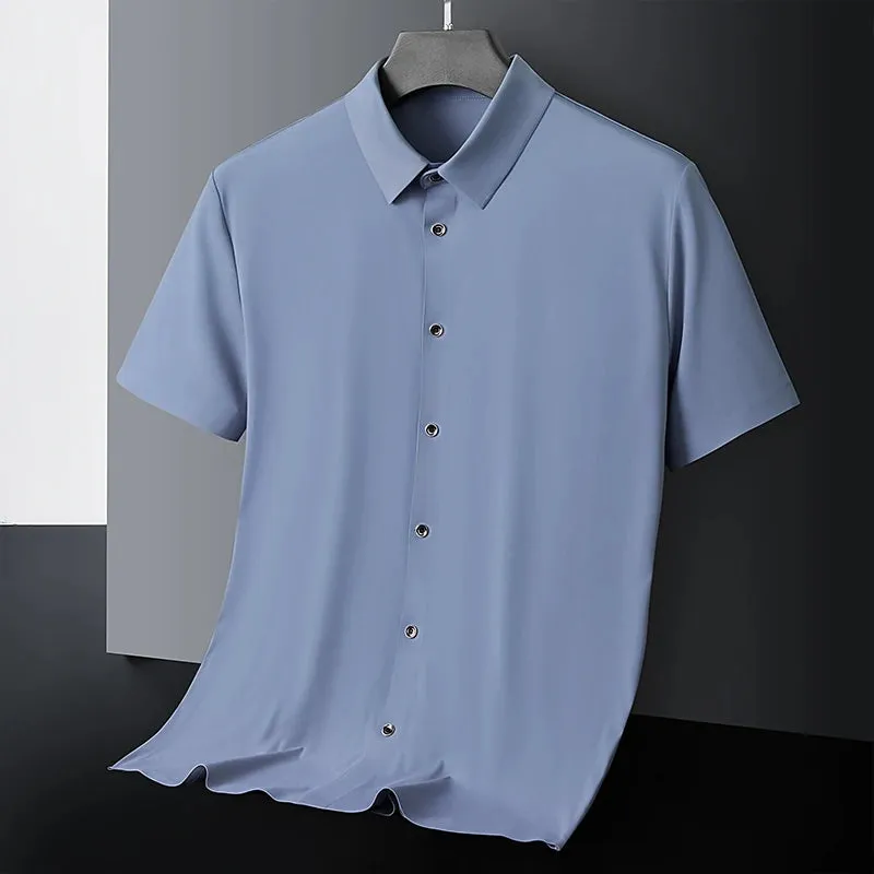 Eleganz in Seide: EliteMode Herren Kurzarm Sommerhemd
