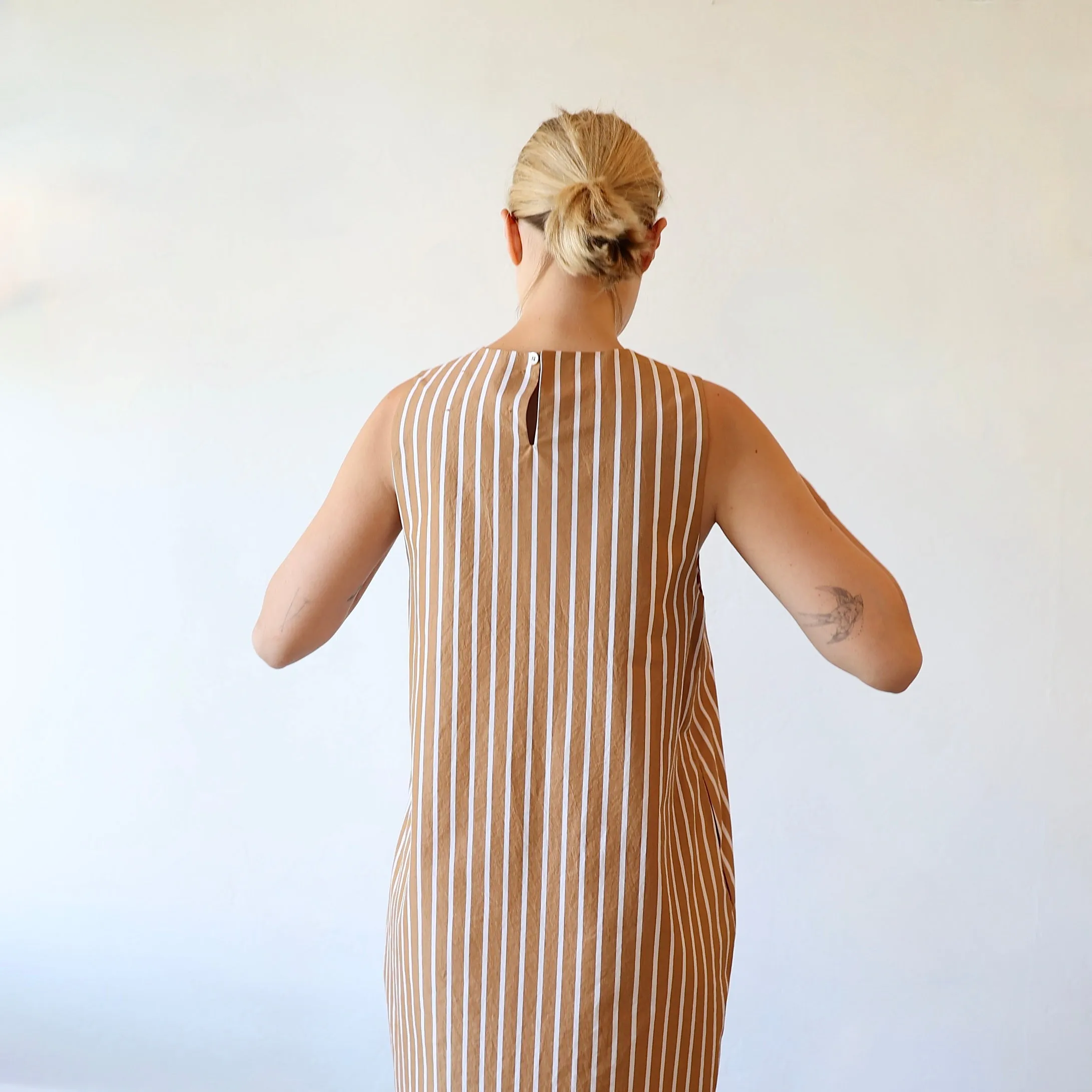 Eleph Emmer Dress - Brown Stripe