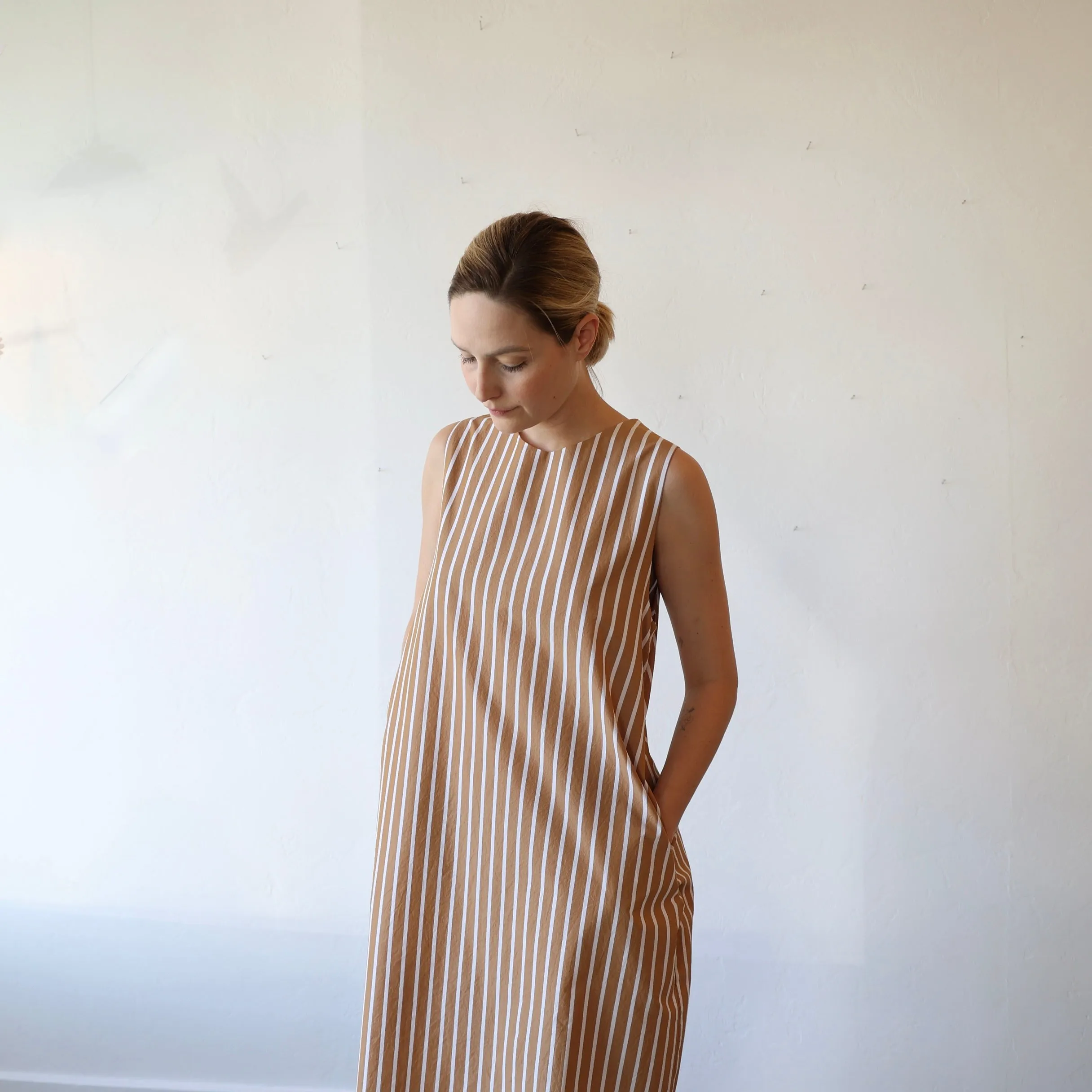 Eleph Emmer Dress - Brown Stripe