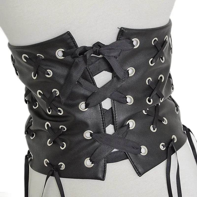 Fantastic Long Fringe Belt Black Leather