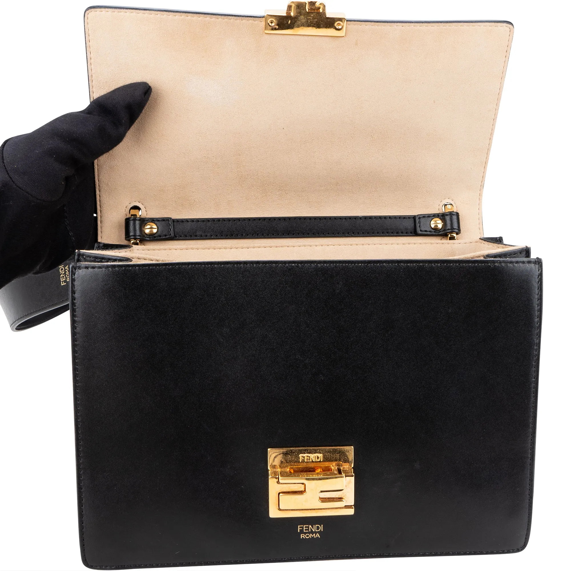 Fendi FF Monogram Kan U Liberty Handbag