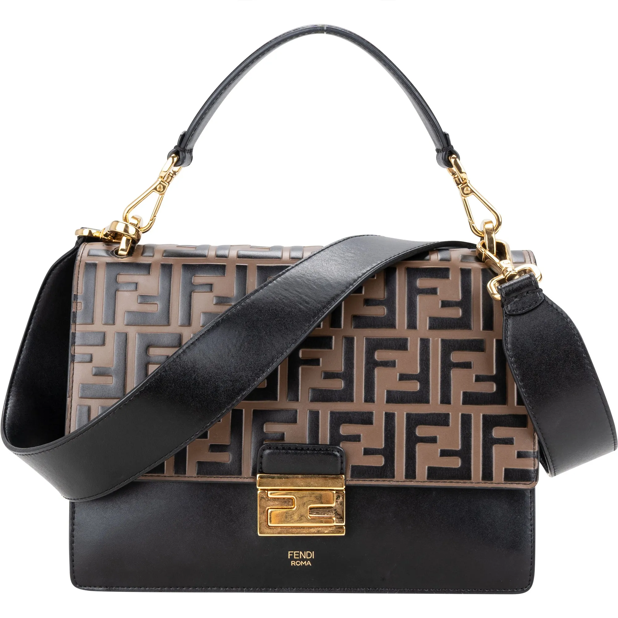 Fendi FF Monogram Kan U Liberty Handbag