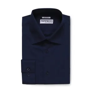 Ferrecci Virgo Navy Regular Fit Dress Shirt