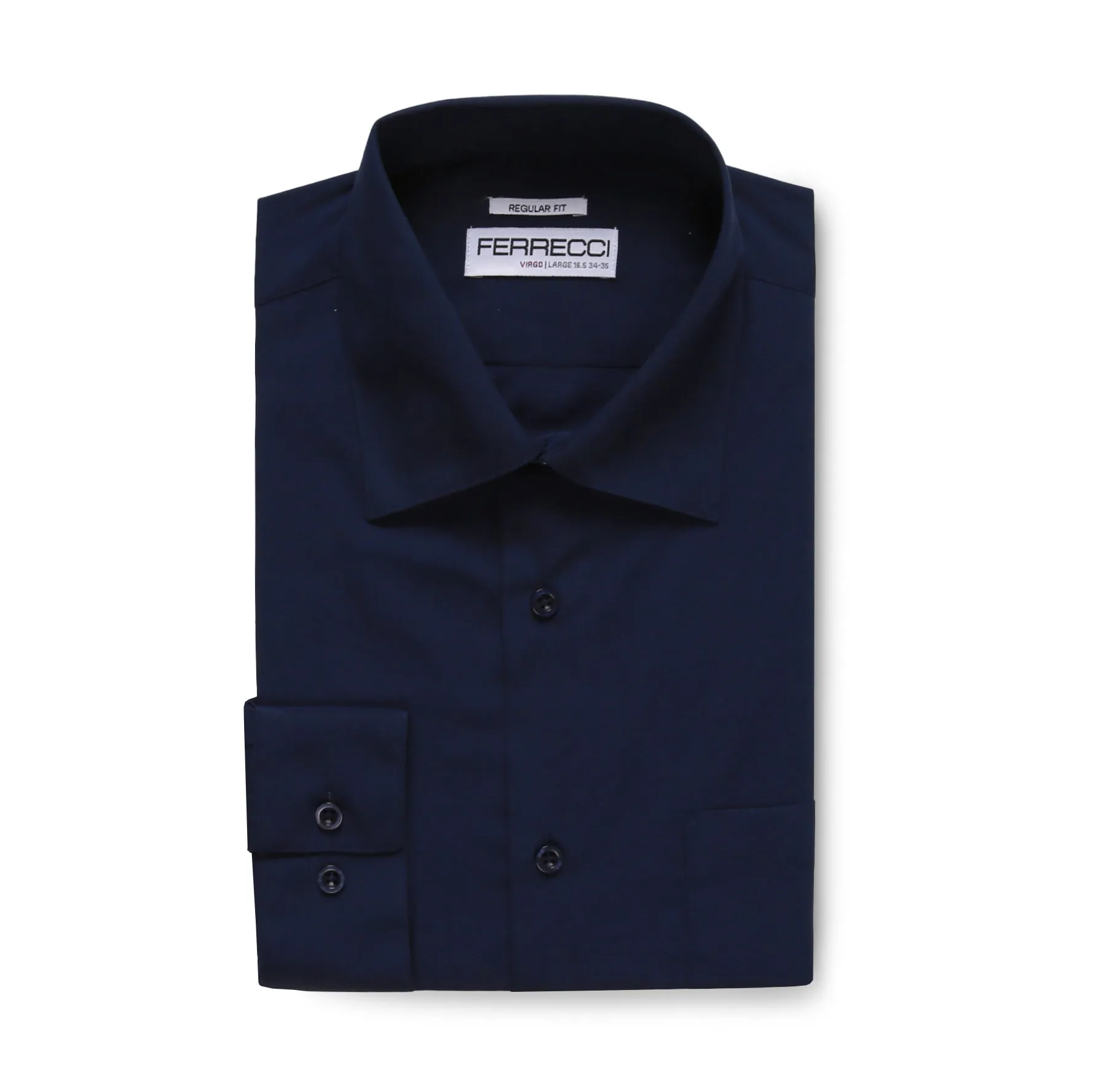 Ferrecci Virgo Navy Regular Fit Dress Shirt