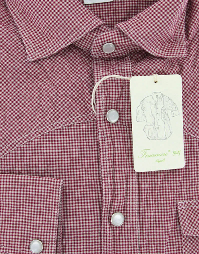 Finamore Napoli Red Casual Shirt – Size: Large US