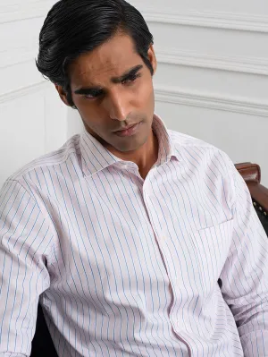 FINE 70s PINK BLUE STRIPE SHIRT
