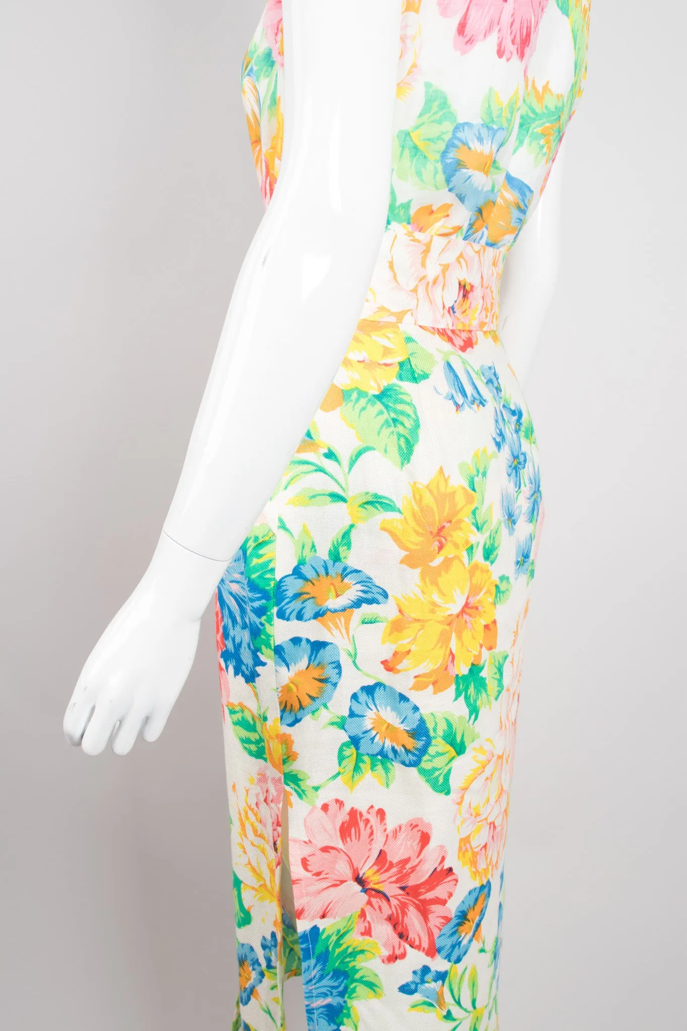 Flax Floral Print Top & Skirt Set