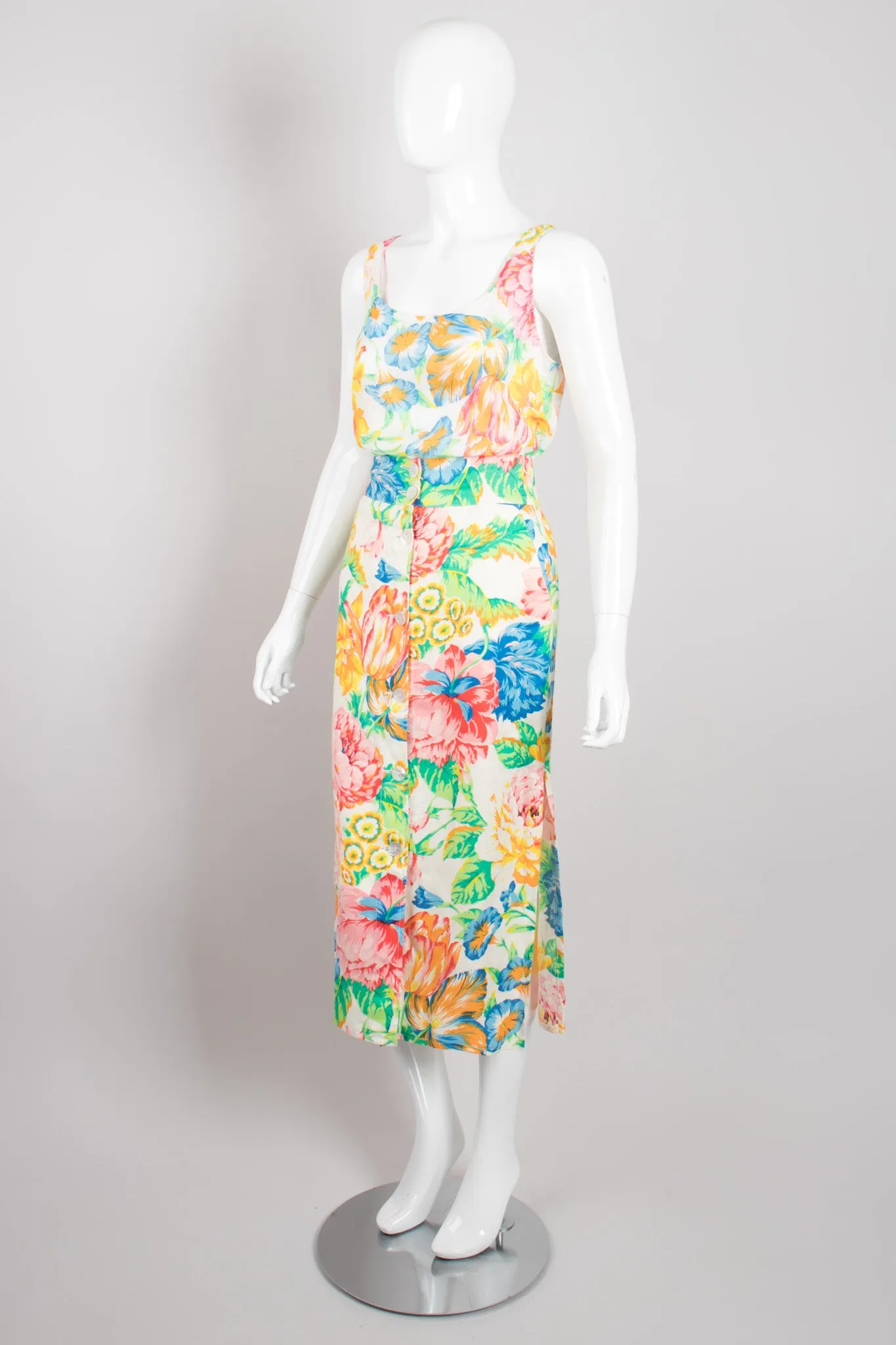 Flax Floral Print Top & Skirt Set
