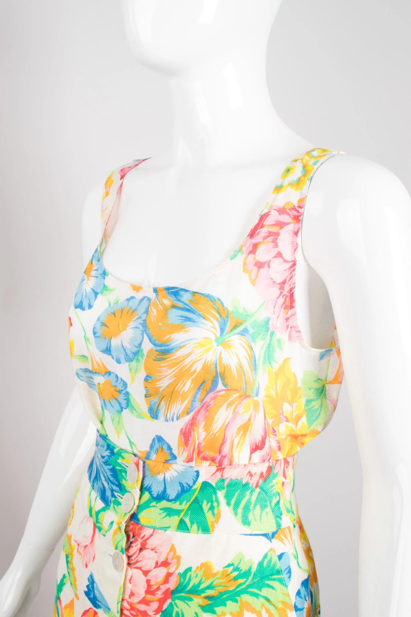 Flax Floral Print Top & Skirt Set