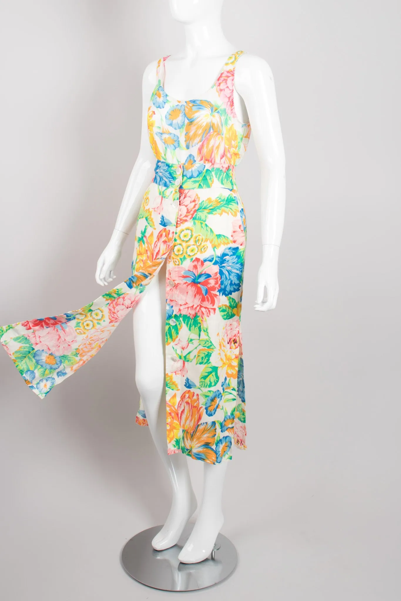 Flax Floral Print Top & Skirt Set