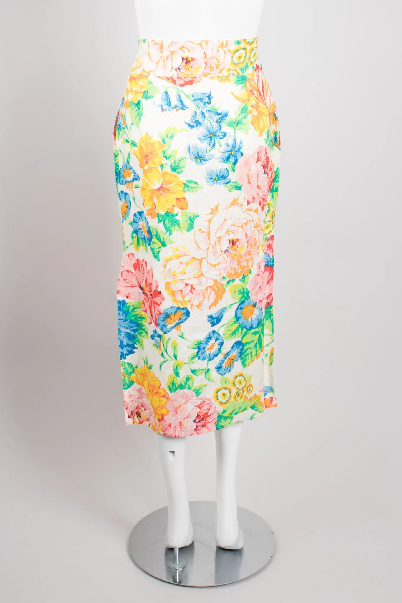 Flax Floral Print Top & Skirt Set
