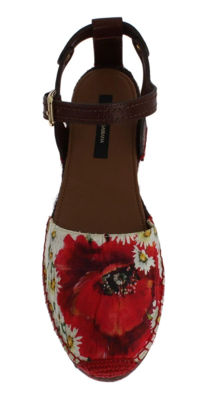 Floral Brocade Espadrilles Sandals