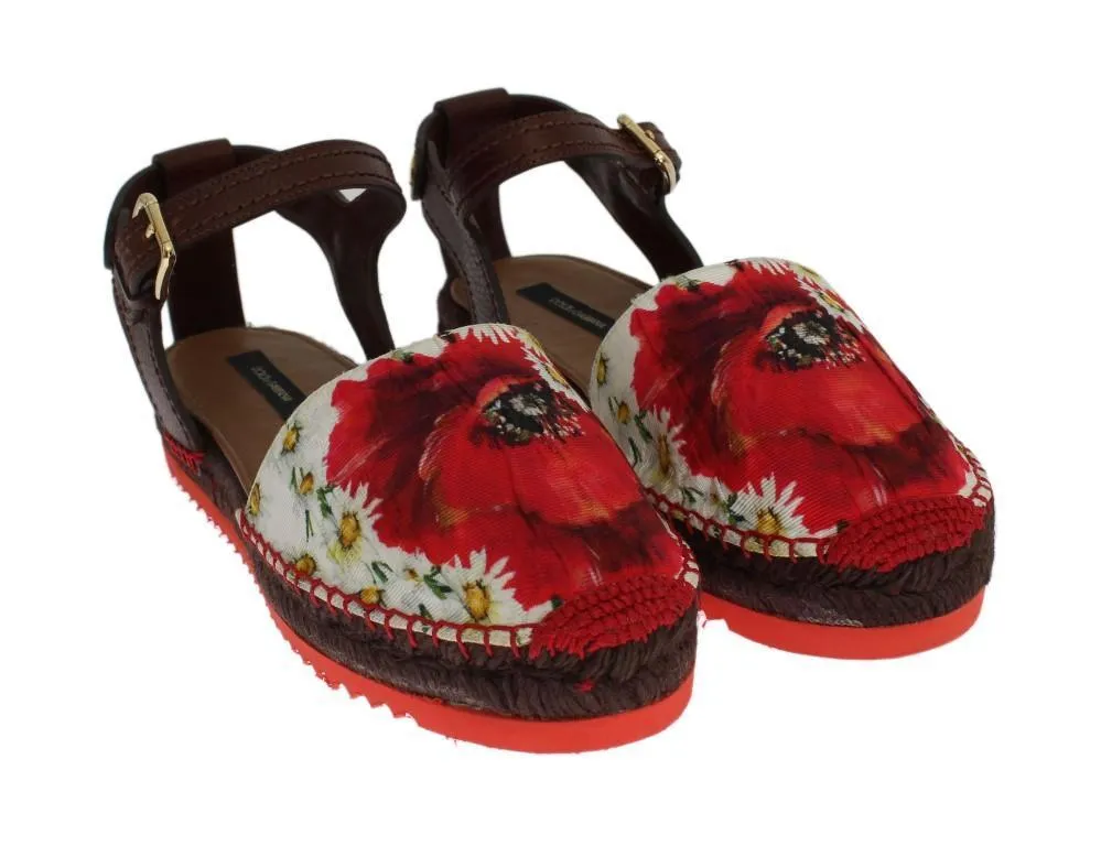 Floral Brocade Espadrilles Sandals