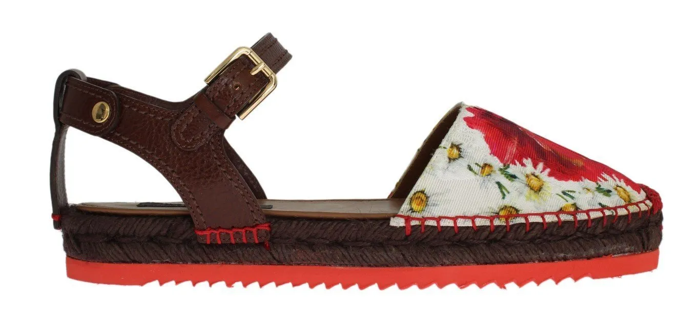 Floral Brocade Espadrilles Sandals