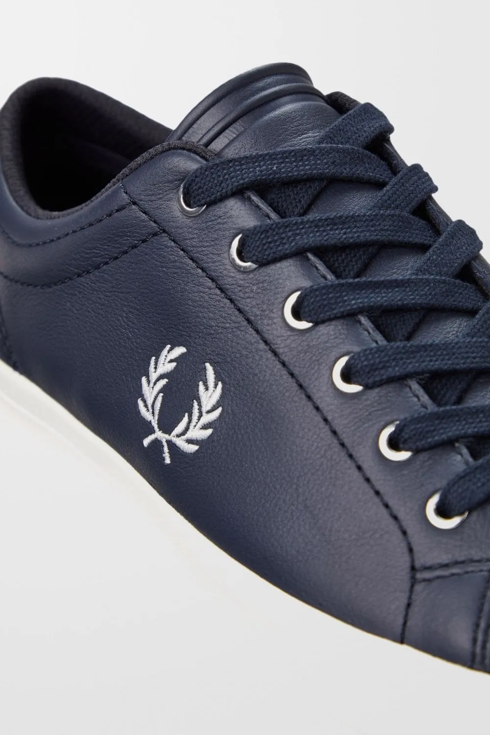 Fred Perry Baseline Leather B7311 Trainer - Navy (Mirror)