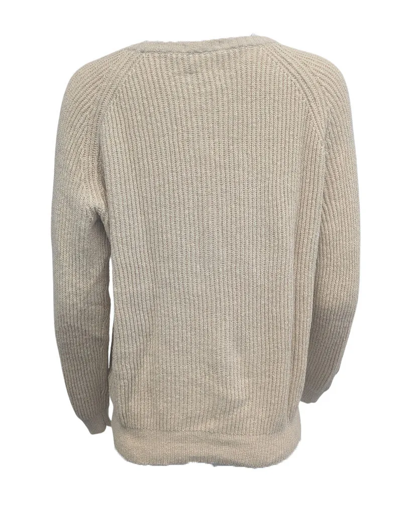 GANT RUGGER Women's Almond Cotton Marisa Sweater 488808 Size Large