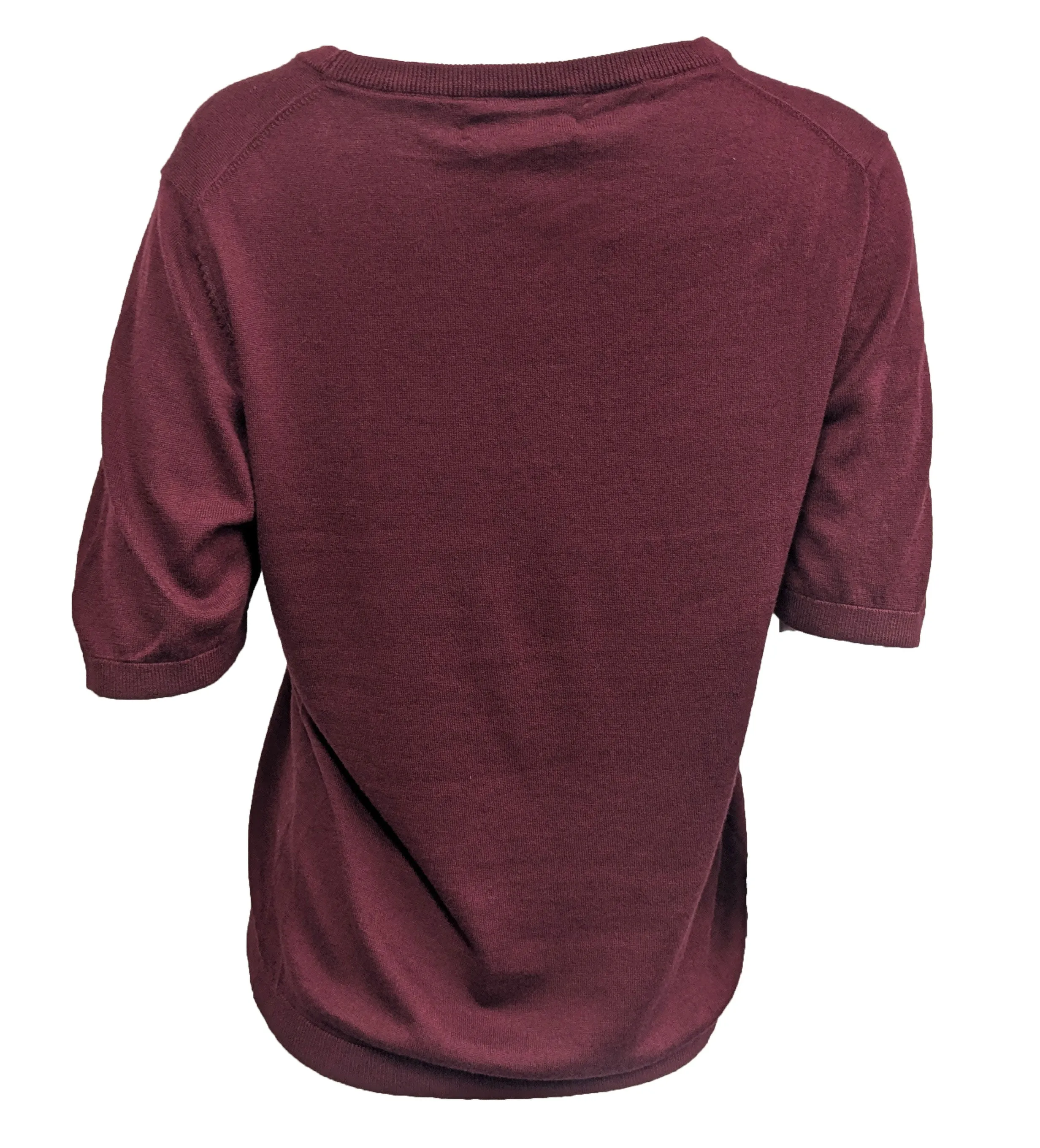 GANT Women's Burgundy Cotton Wool Twinset Top 488433 Size X-Large
