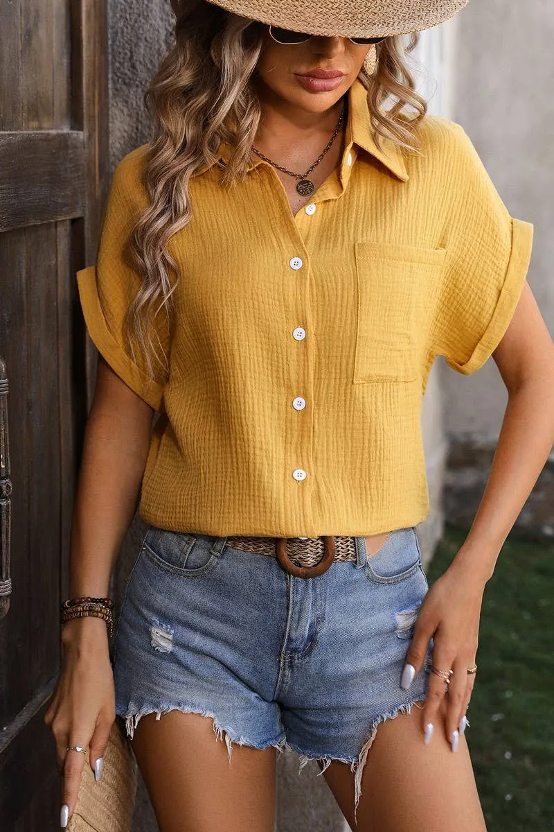 Gauze Button Down