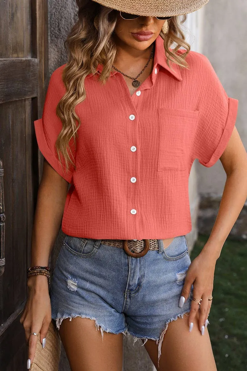 Gauze Button Down