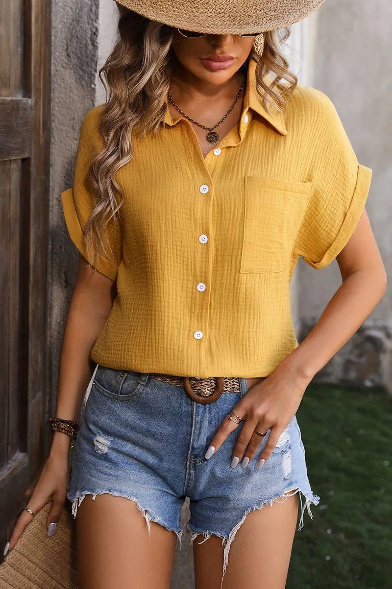 Gauze Button Down