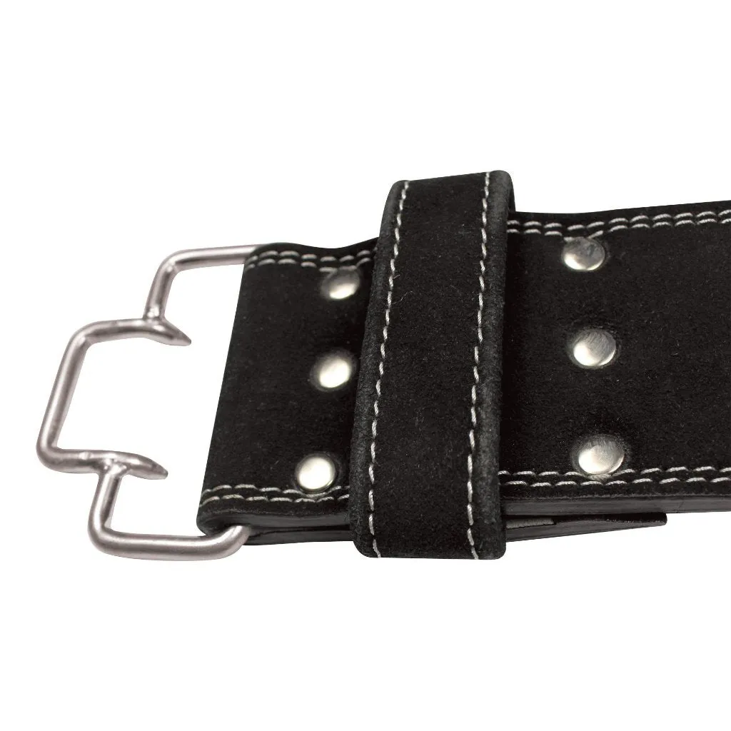 Genuine Leather Power Lifting Belt 4" Wide - Black