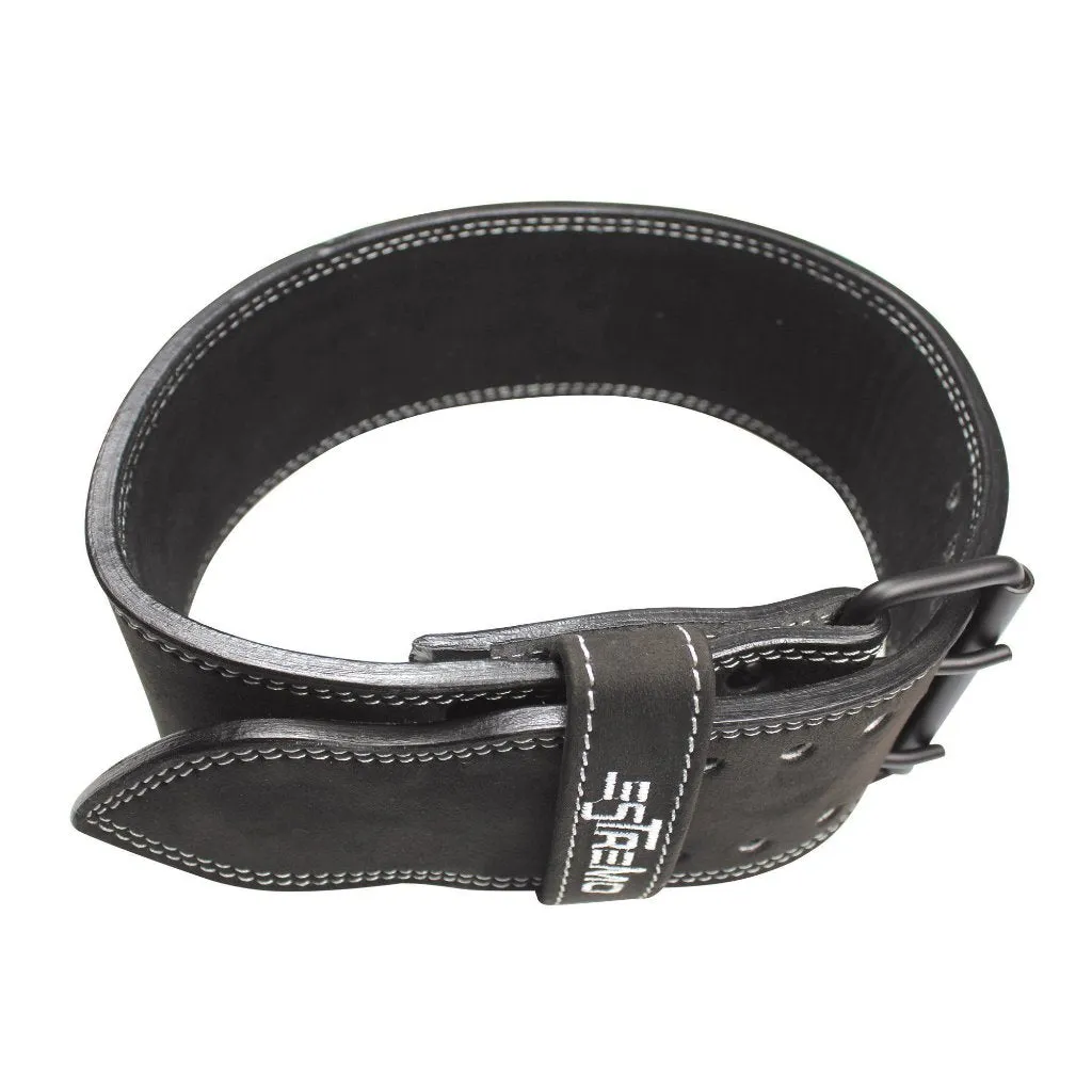 Genuine Leather Power Lifting Belt 4" Wide - Black