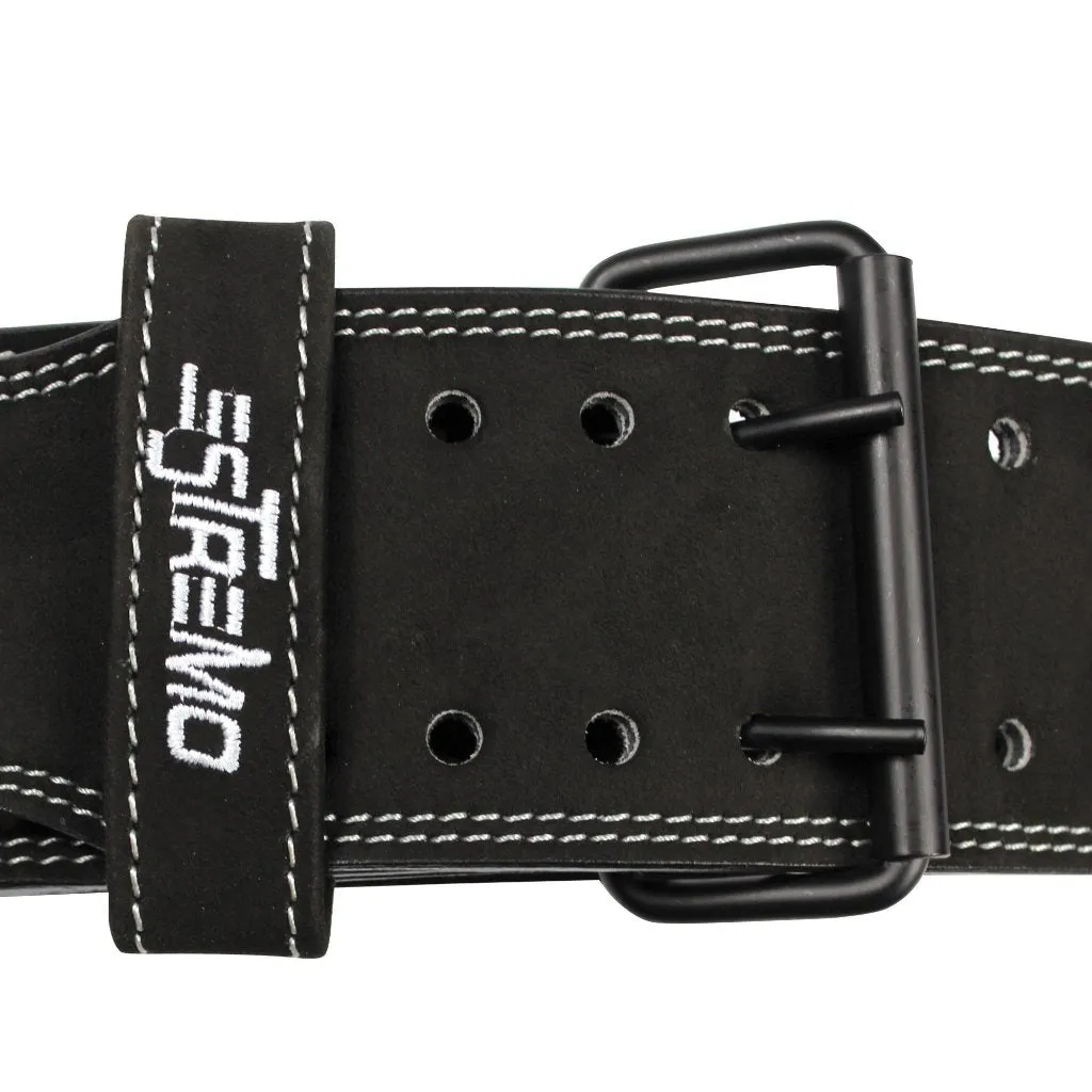 Genuine Leather Power Lifting Belt 4" Wide - Black