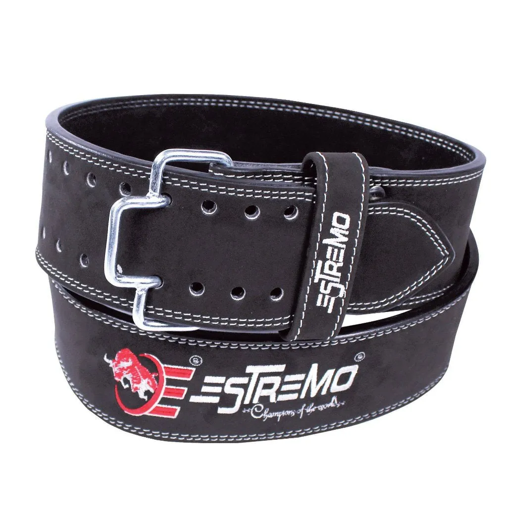Genuine Leather Power Lifting Belt 4" Wide - Black